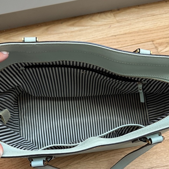 Kate Spade Leather Tote Bag Light Mint - Picture 7 of 14